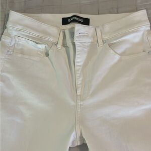 Express High Rise Women's Jeans in White